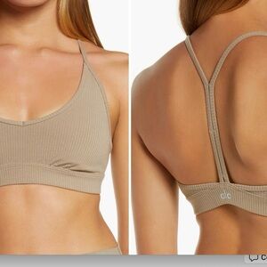 ALO Yoga SET Blissful Rib Knit Sports Bra and Legging Women M